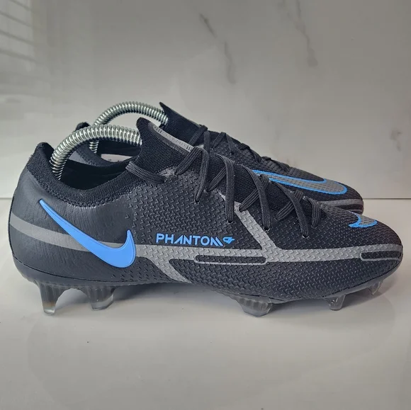 Nike Phantom GT2 ELITE FG Soccer Cleats Flyknit Black Blue Racer ACC Nike Phantom GT2 Elite FG Black Blue FLYKNIT ACC CZ9890-004  main image 2
